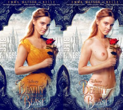 emma watson fake nude as beauty from beauty and the beast