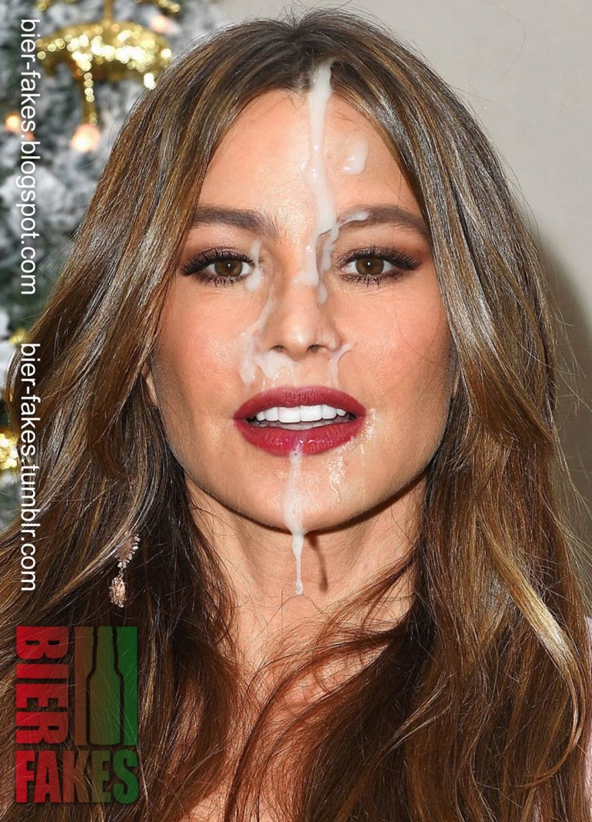sofia vergara fake cumshot with her face completely drenched in sperm