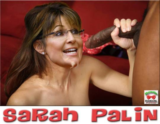 Sarah Palin Porn Fake Sucking Black Cock Blowjob