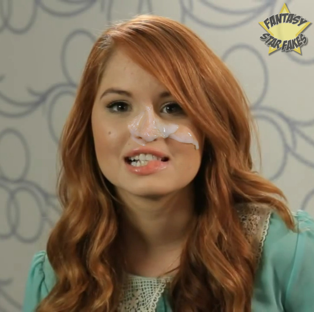 debby ryan fake facial with cum on her face, MyCelebrityFakes.com