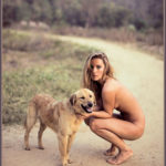 Kate Beckinsale Nude Fake on Dirt Road with Dog, MyCelebrityFakes.com
