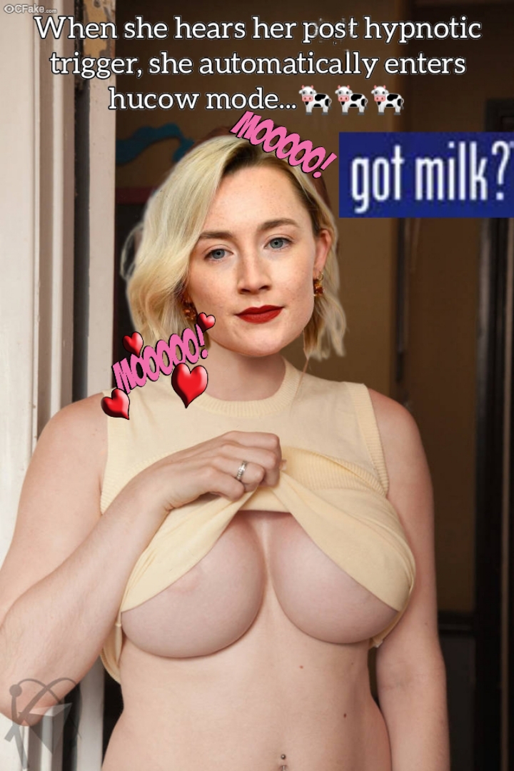 Saoirse Ronan becomes a hucow with post hypnotic trigger, MyCelebrityFakes.com