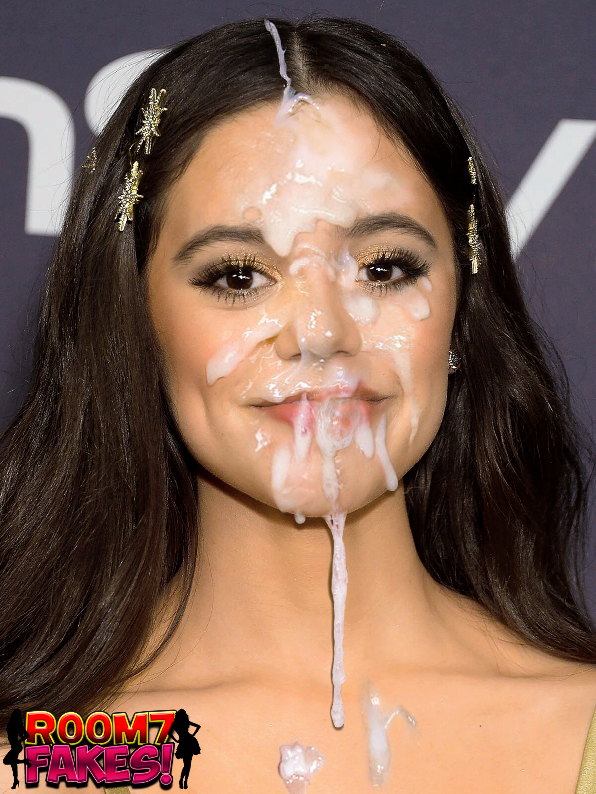 Jenna Ortega With Her Pretty Face Completely Drenched In Hot Cum â€“  MyCelebrityFakes.com