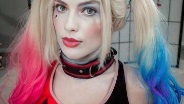 Margot Robbie nude as Harley Quinn giving goon a titfuck, MyCelebrityFakes.com
